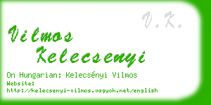 vilmos kelecsenyi business card