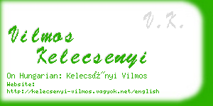 vilmos kelecsenyi business card
